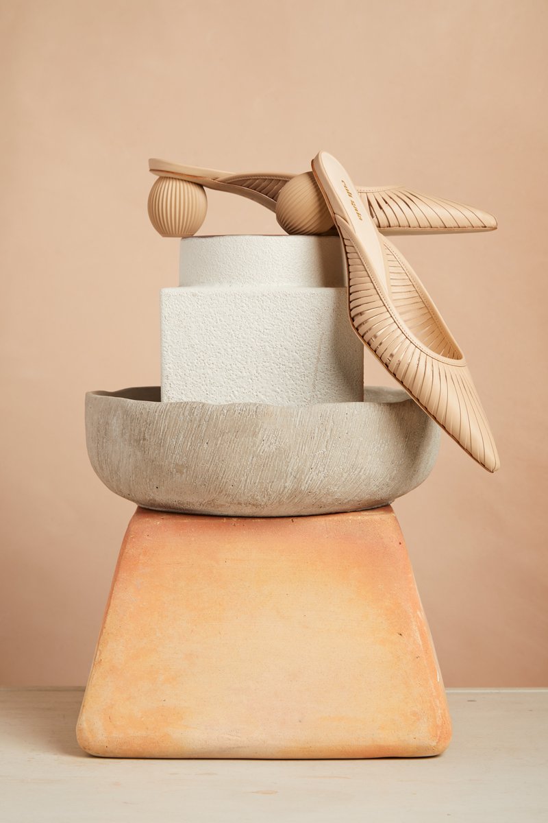 Alia Leather Mule - Sand