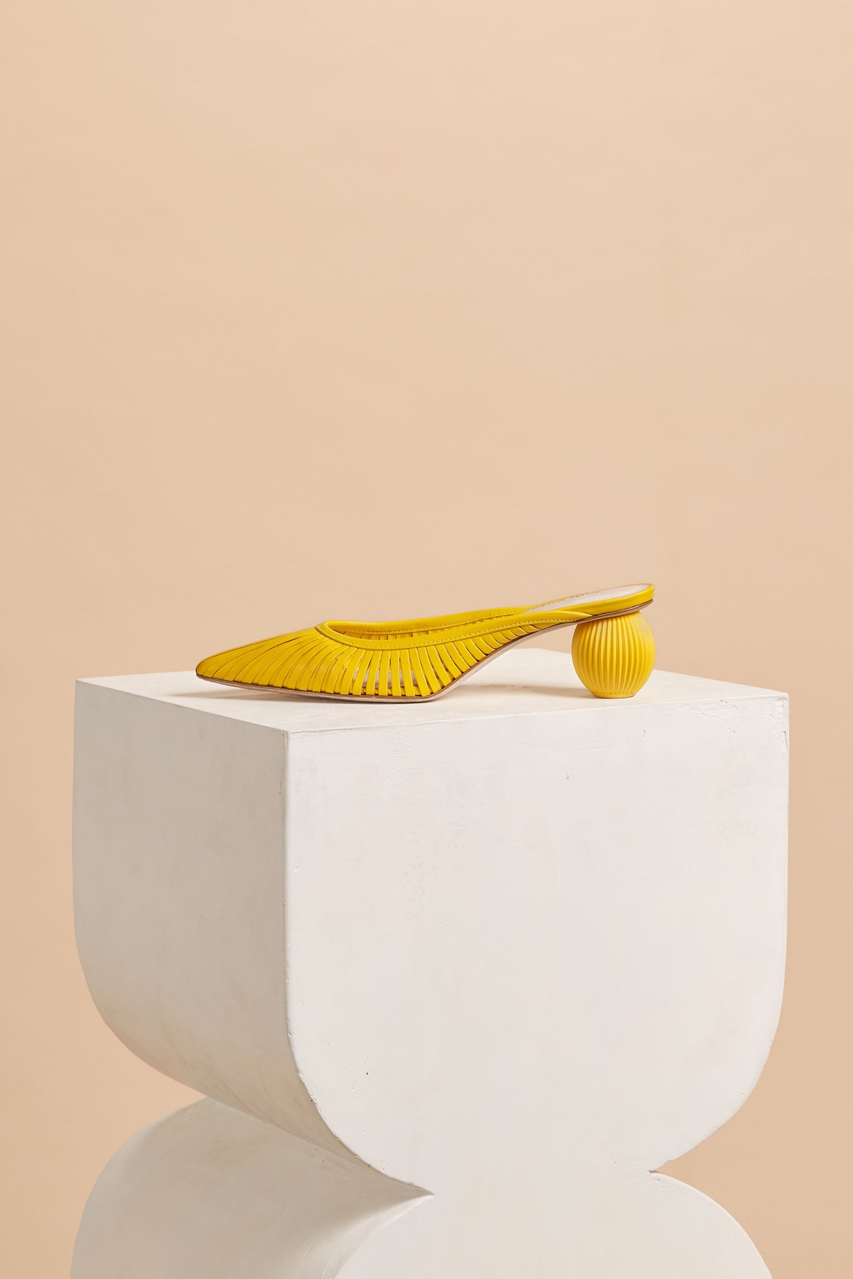 Alia Leather Mule - Marigold
