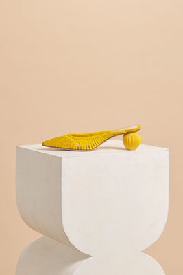 Alia Leather Mule - Marigold