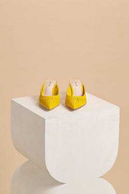 Alia Leather Mule - Marigold