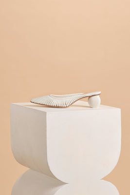 Alia Leather Mule - White
