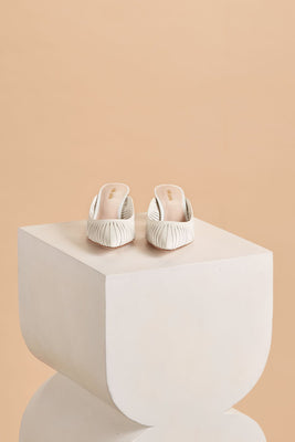 Alia Leather Mule - White