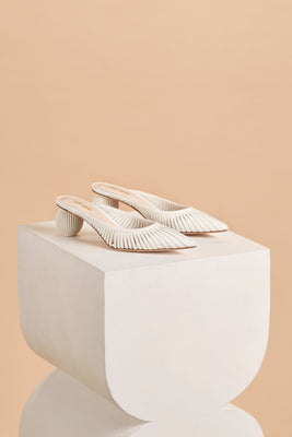 Alia Leather Mule - White