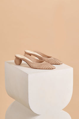 Alia Leather Mule - Sand